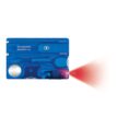 Verktygskort med rött ljus från Victorinox SwissCard Lite blå praktiskt multiverktyg.