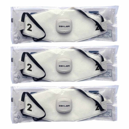 Zekler filtrerande halvmask ffp2 andningsskydd i förpackning.