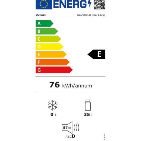 mer tydlig info om Outwell ECOcool Slate Grey 35 liter 12V kylbox