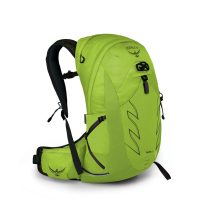 Komfortabel ryggsäck på 22 liter från Osprey Talon 22 L i färgen grön.