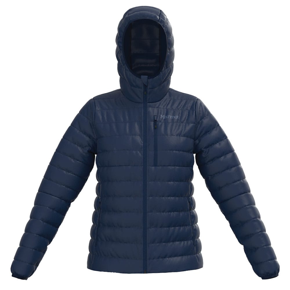 Marmot Highlander Hoody dunjacka (dam) – Arctic Navy – M