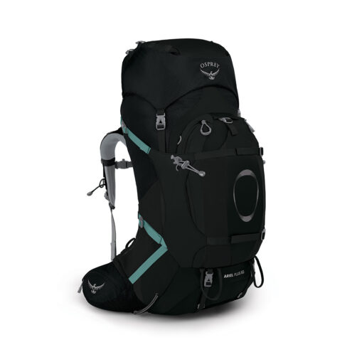 Ariel Plus 60 ryggsäck från Osprey i färgen svart.
