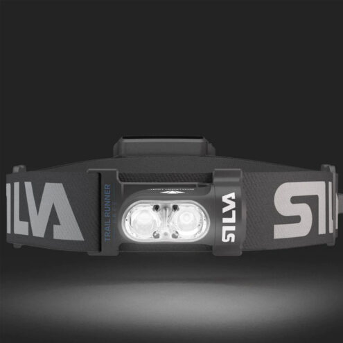 Silva Trail Runner Free Ultra med två styclen vita LED lampor.