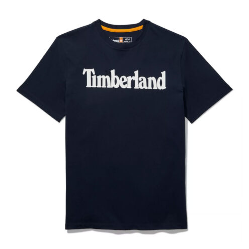 Timberland Kennebec River Linear Logo T-shirt för herr i färgen DARK SAPHIRE.