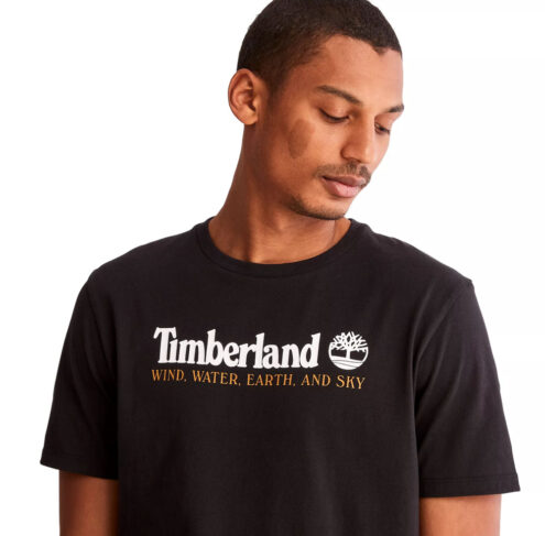 Timberland WWES Front Graphic Tee T-Shirt Regular (herr) på modell framifrån