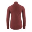 Baksidan av Klättermusen Huge Half Zip Sweater tröja med halv dragkedja i färgen madder red