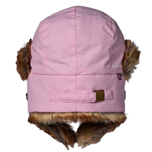 Isbjörn of sweden SQUIRREL Winter Cap i rosa bakifrån