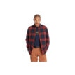 En praktisk och skön Timberland Heavy flannel plaid skjorta (herr) på en modell som inte använder knäppningen