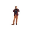 En modell bär En praktisk och skön Timberland Heavy flannel plaid skjorta (herr)