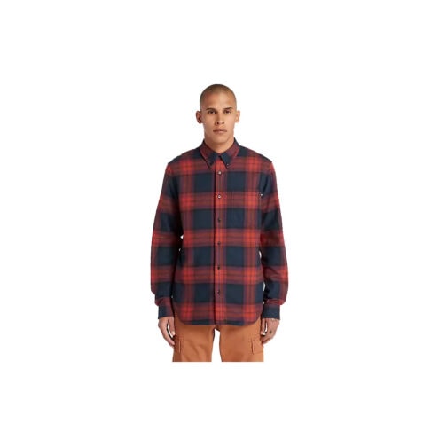 En praktisk och skön Timberland Heavy flannel plaid skjorta (herr) med snygg knäppning