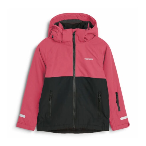 Framsidan av Tretorn Aktiv Cold Weather Jacket vinterjacka rosa och svart