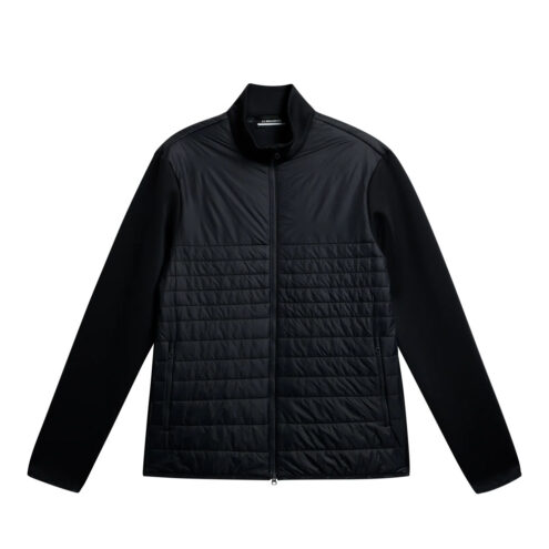 En snygg och skön J.Lindeberg Martino Quilt Hybrid Jacket (herr) i färgen black