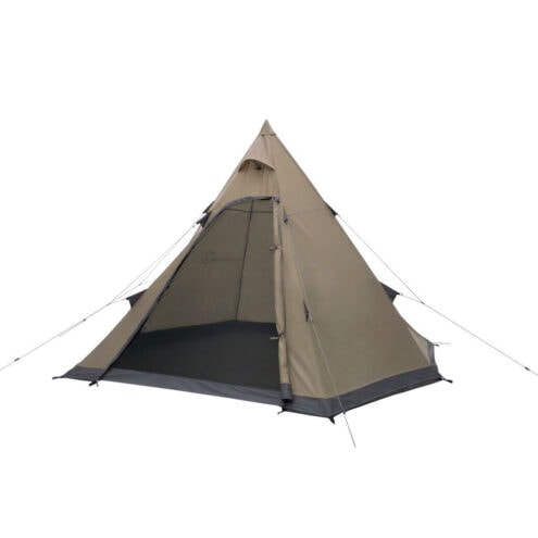 Rymligt och glampinganpassade Easy Camp Moonlight Spire Tipi-tält för 4 personer med en öppen framdörr