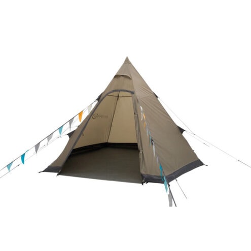 Rymligt och glampinganpassade Easy Camp Moonlight Spire Tipi-tält för 4 personer med vimplar