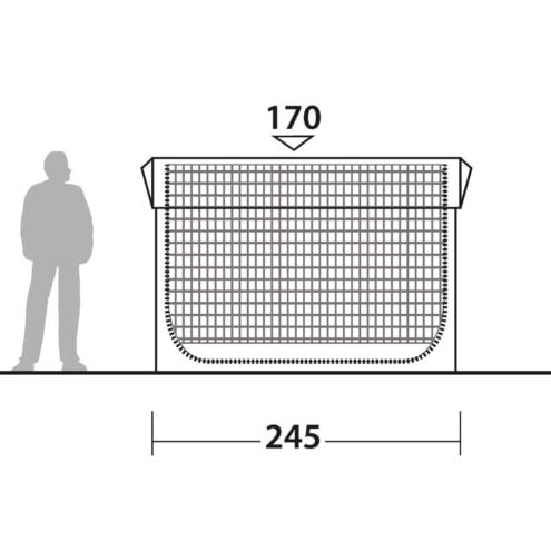 Mått till den praktiska Robens Yukon Shelter tält för 4 personer