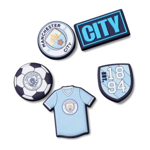 Crocs Manchester City Jibbitz™ 5-pack med fotbollsmotiv