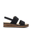 snygga och stilrena Rieker 62950-00 sandaler med kilklack (dam) - insida profil