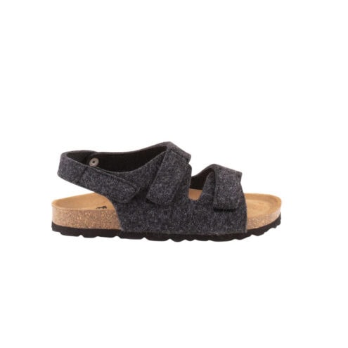 Ett par Shepherd Karlstad sandaler i ull (barn) i profil