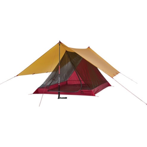MSR Thru-Hiker Mesh House 2 ultralätt tält för 2 personer med en tarp