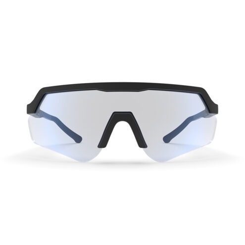Spektrum Blankster sportglasögon med svart ram och Photochromic Blue Revo lins