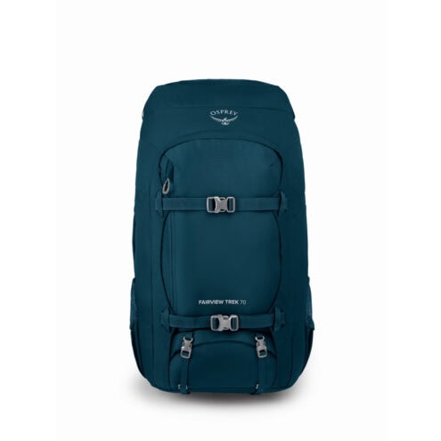 Osprey Fairview Trek 70L vandrings och reseryggsäck (dam) i färgen midnight jungle blue