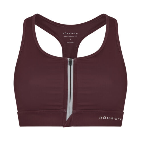 Röhnisch Essential Zip Sportsbra sport bh (dam) i färgen port royal