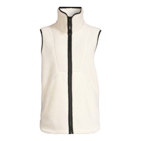 Casall High Collar Pile Vest pileväst (dam) i färgen off white