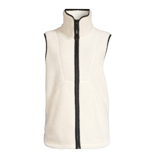 Casall High Collar Pile Vest pileväst (dam) i färgen off white