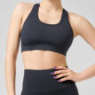 Framsida av en svart Casall Iconic Sports Bra sport bh (dam)