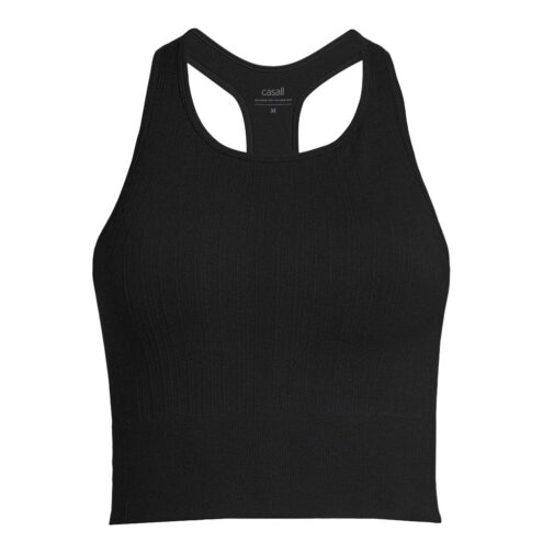 Casall Multi Rib Seamless Padded Sports Top sport bh (dam) i en svart färg