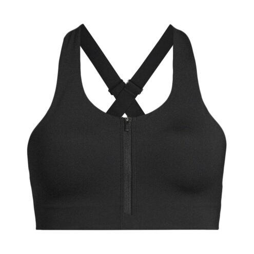 en svart Casall Impact Zip Sports Bra sport bh (dam)