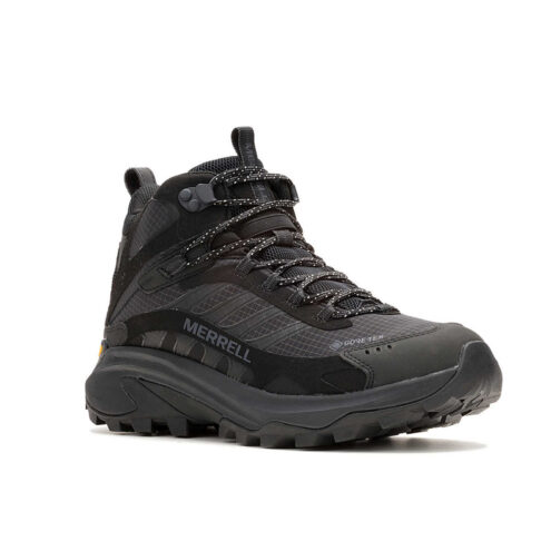 praktiska Merrell Moab Speed 2 Mid GTX vandringskängor (herr) snett framifrån