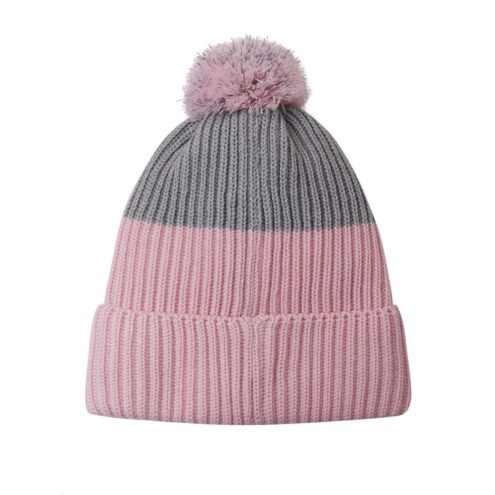 baksida av den rosa Reima Beanie Pilke mössa i merinoull (barn)