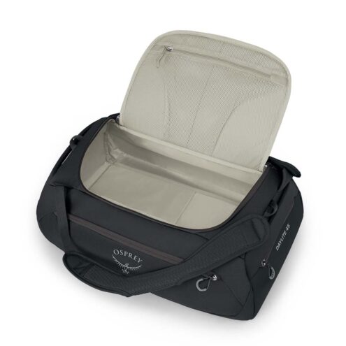 En öppen Osprey Daylite Duffel 45 L bag (unisex)