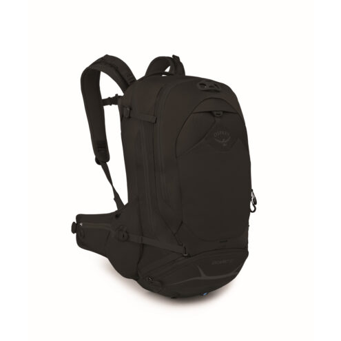 en svart Osprey Escapist 30 L cykelväska (unisex)