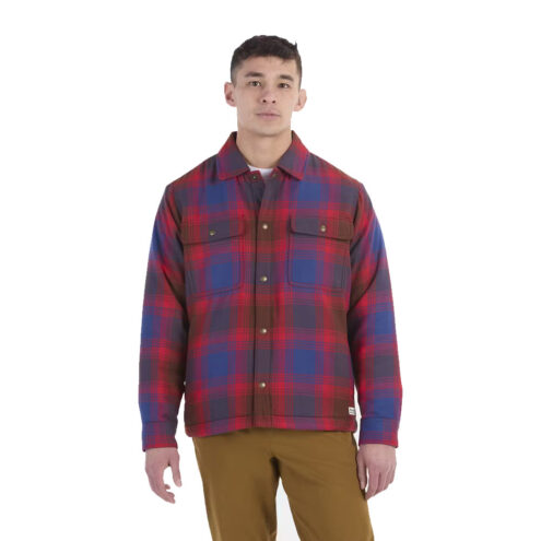 Marmot Ridgefield Sherpa Flannel Shirt Jacket (herr) på en modell framifrån